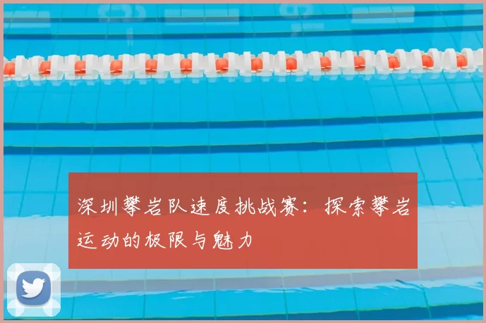 深圳攀岩队速度挑战赛：探索攀岩运动的极限与魅力